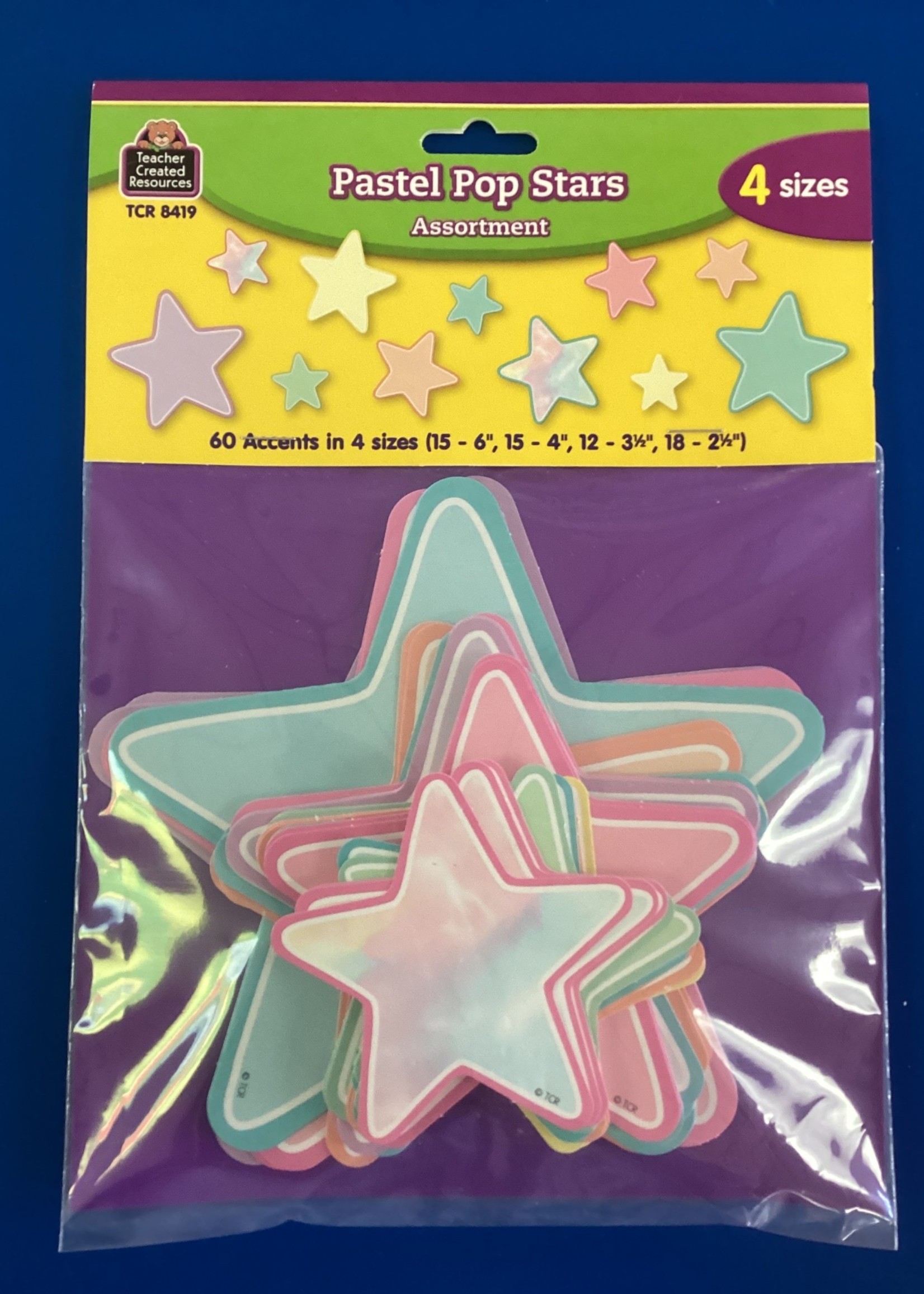 Pastel Pop Stars Cutouts 60pc