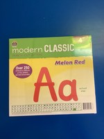 Melon Red 4" Modern Classic Letters 230pc