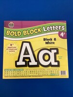Black and White Bold Block 4" Letters 230pc