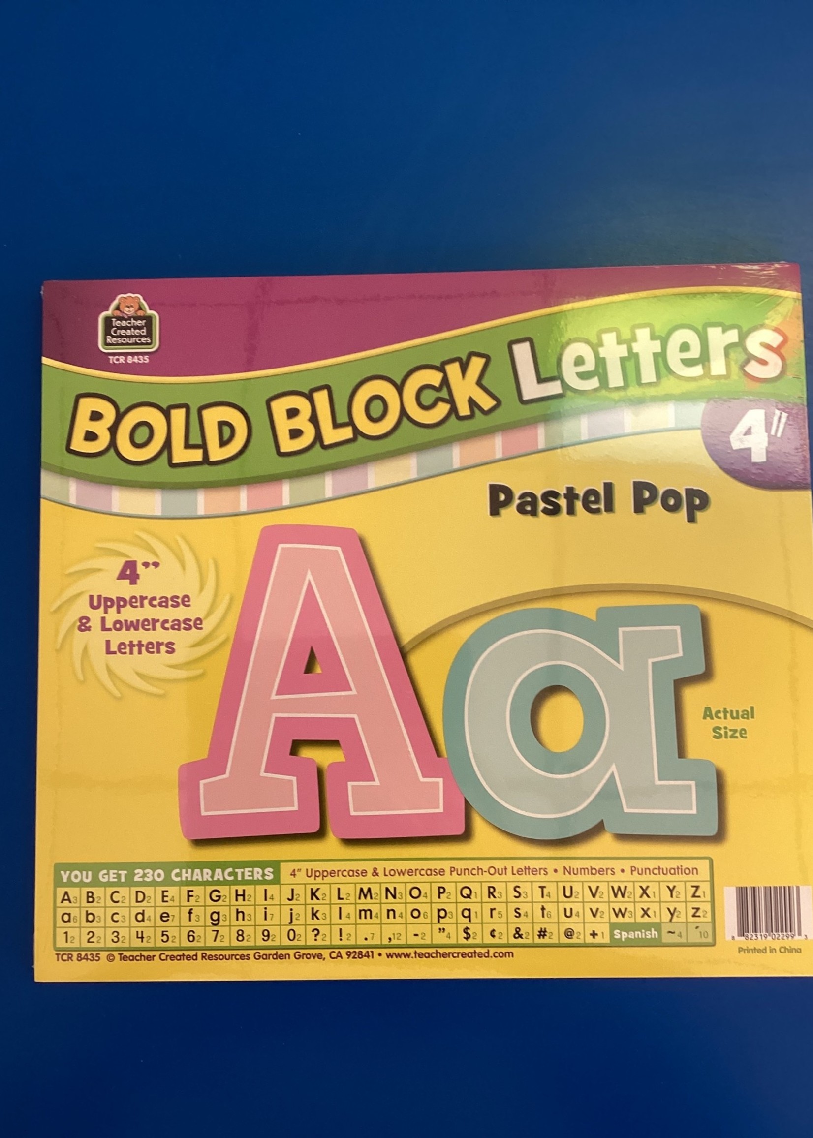 Pastel Pop 4" Bold Block Letters