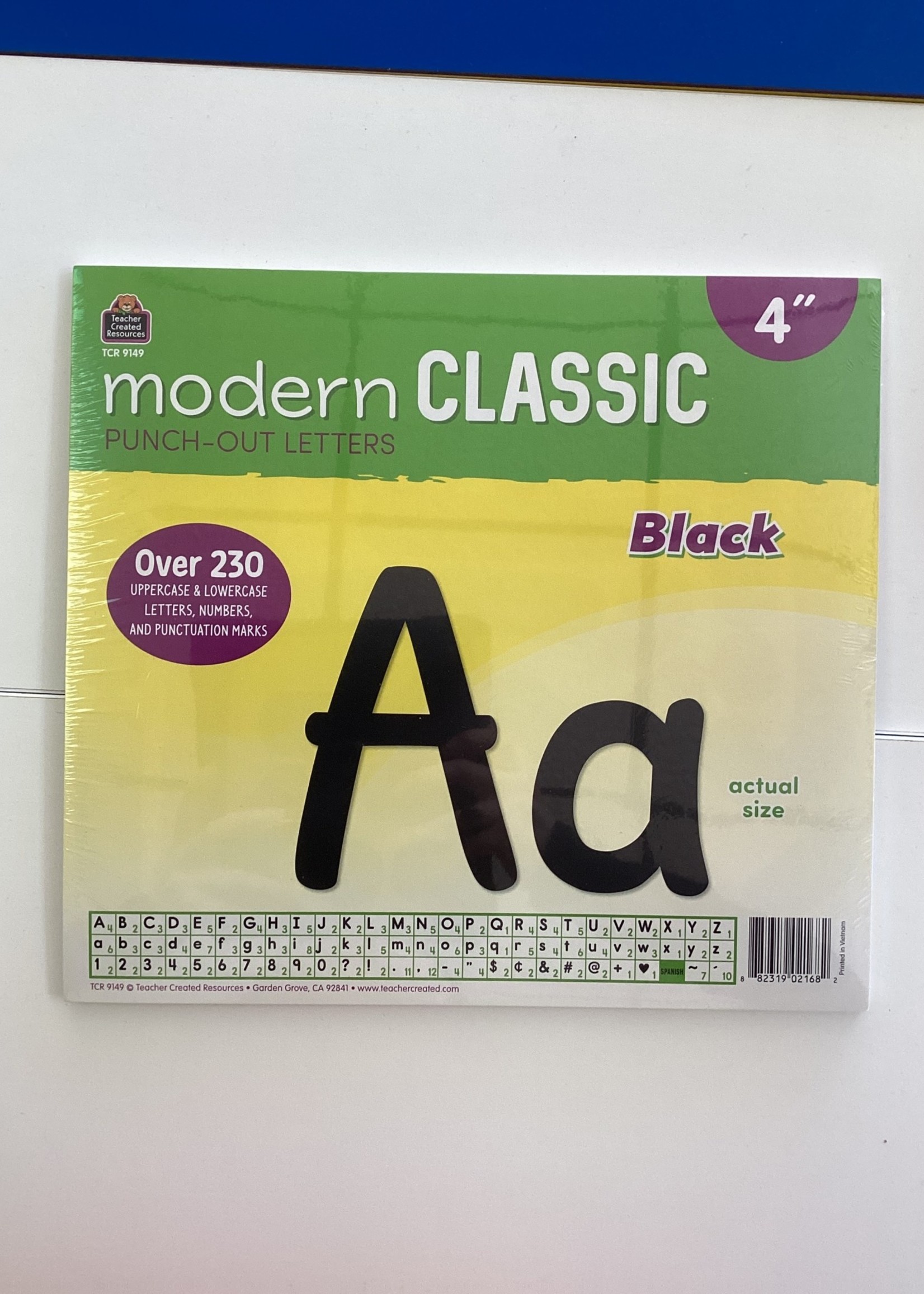 Black Modern Classic Letters 4"