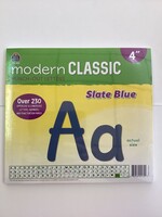 Modern Classic Slate Blue Letters 4"
