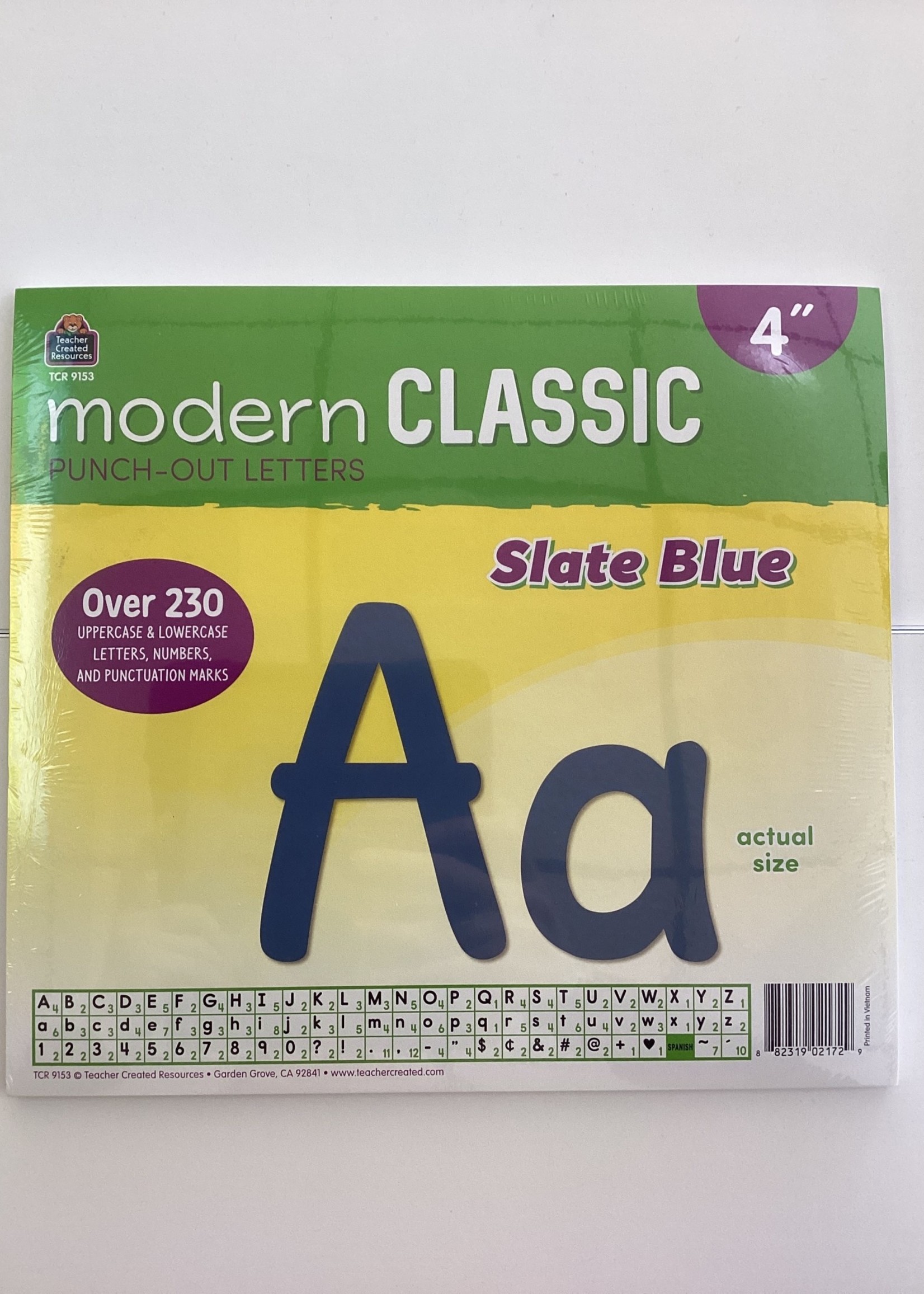 Modern Classic Slate Blue Letters 4"
