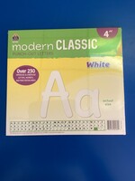 4" Modern Classic White Letters 230pc