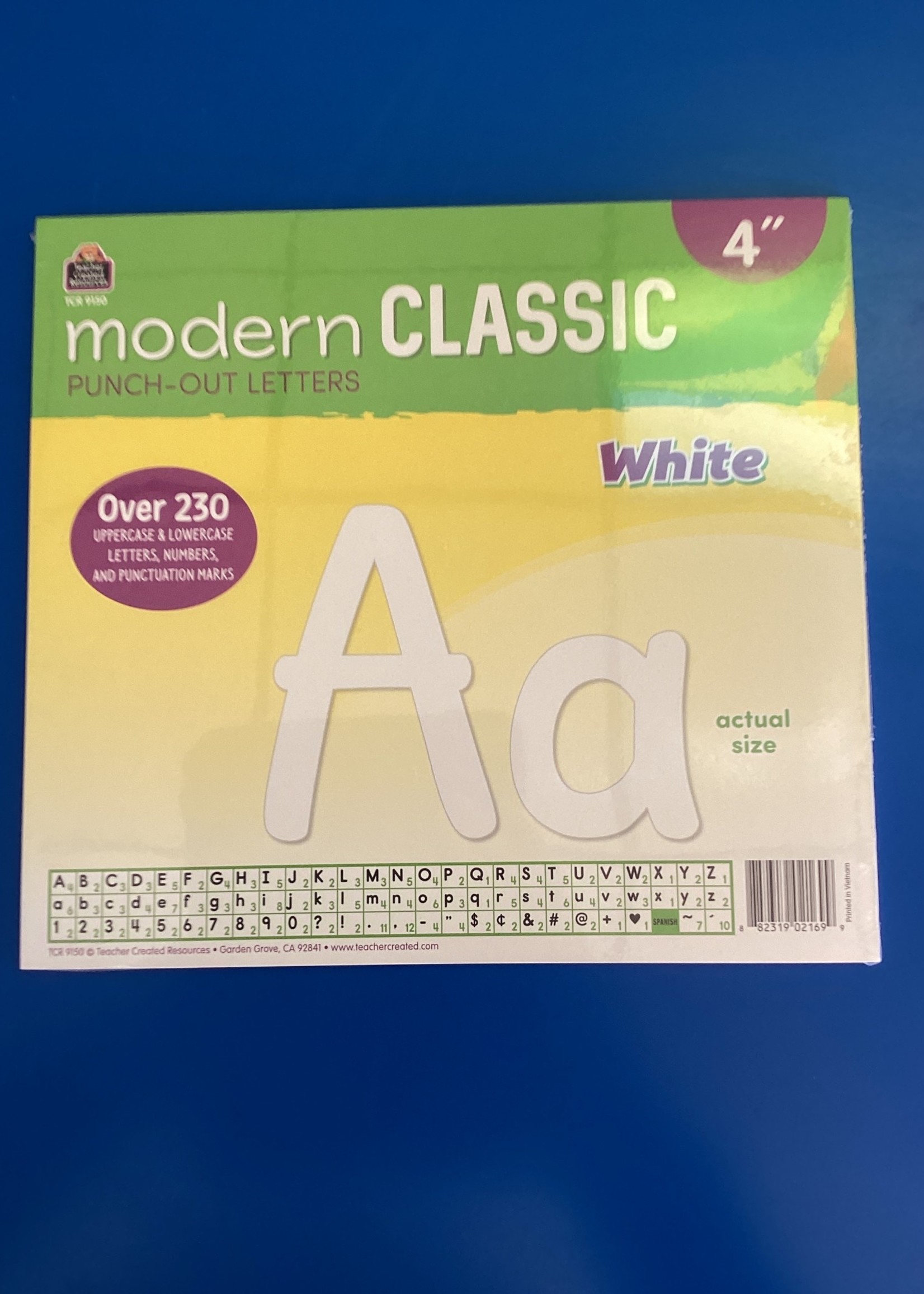 4" Modern Classic White Letters 230pc