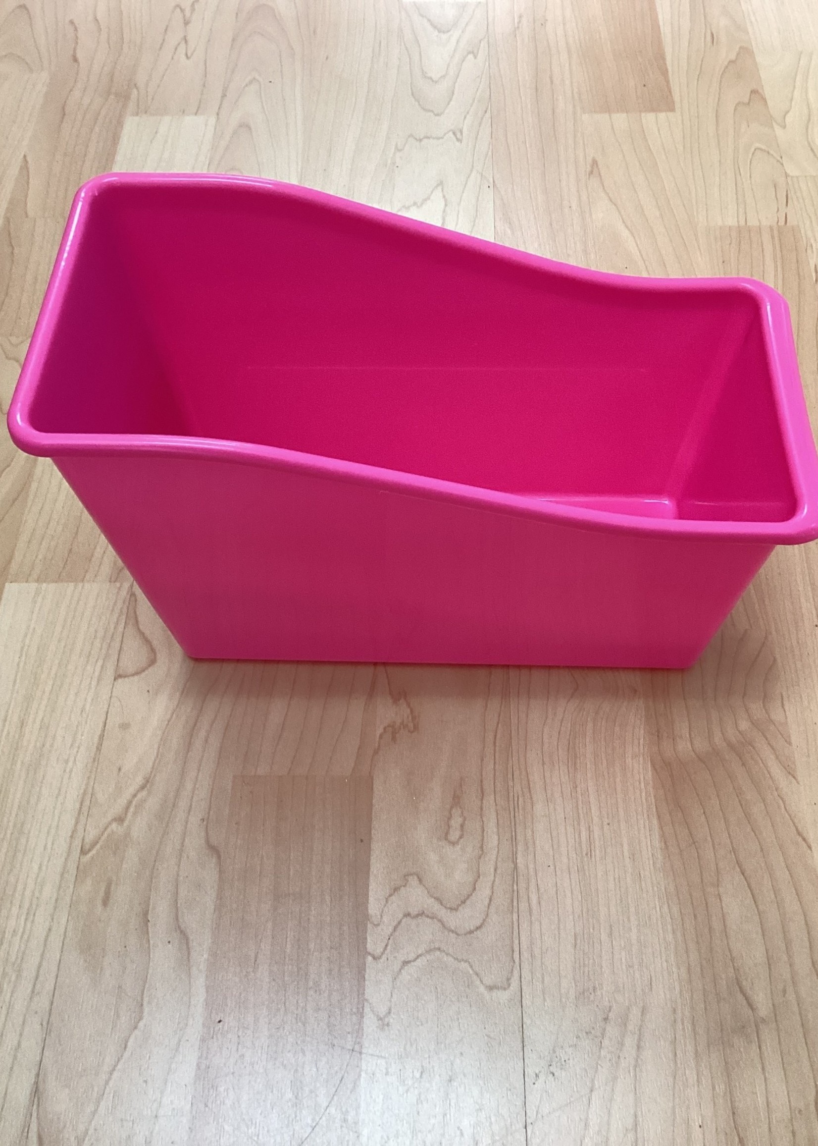 Pink Plastic Book Bin Pink Plastic Book Bin