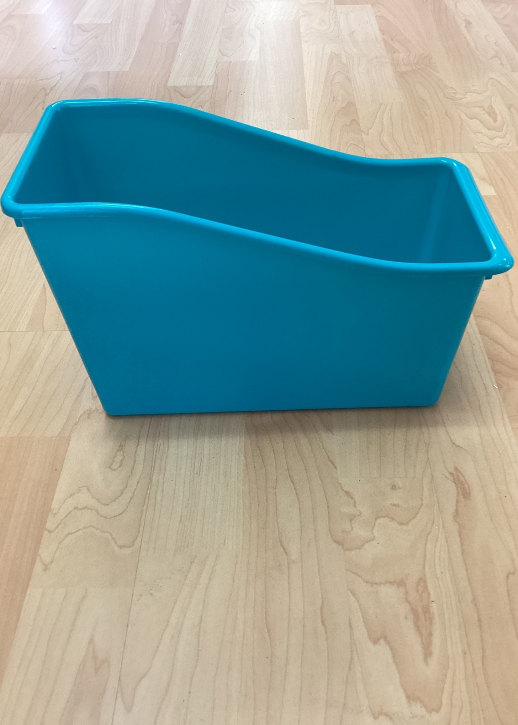 Teal Plastic Book Bin Teal Plastic Book Bin