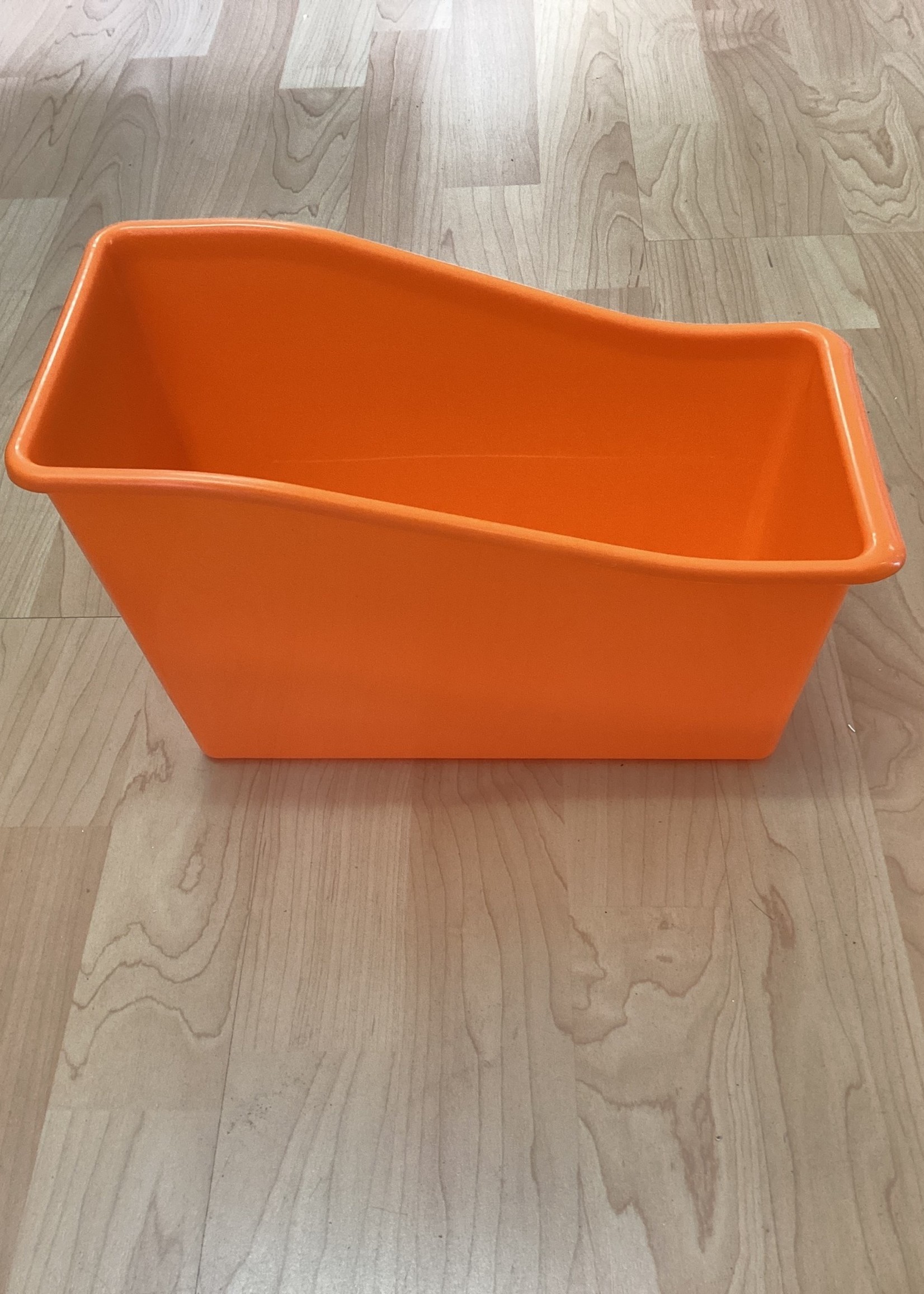Orange Plastic Book Bin Orange Plastic Book Bin
