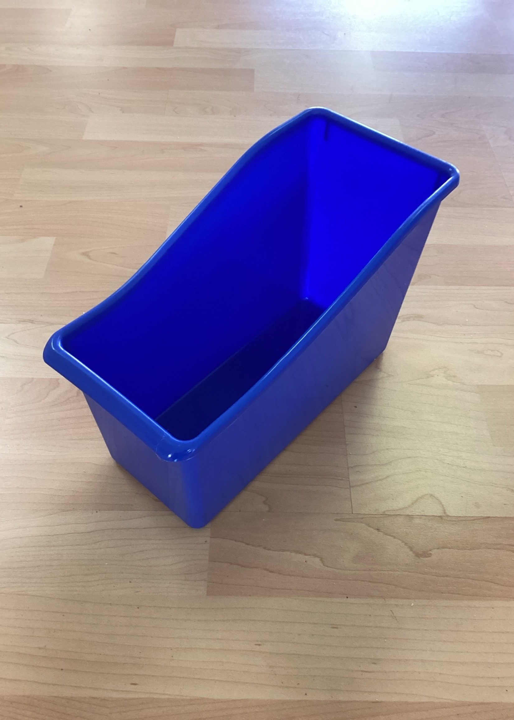Blue Plastic Book Bin Blue Plastic Book Bin
