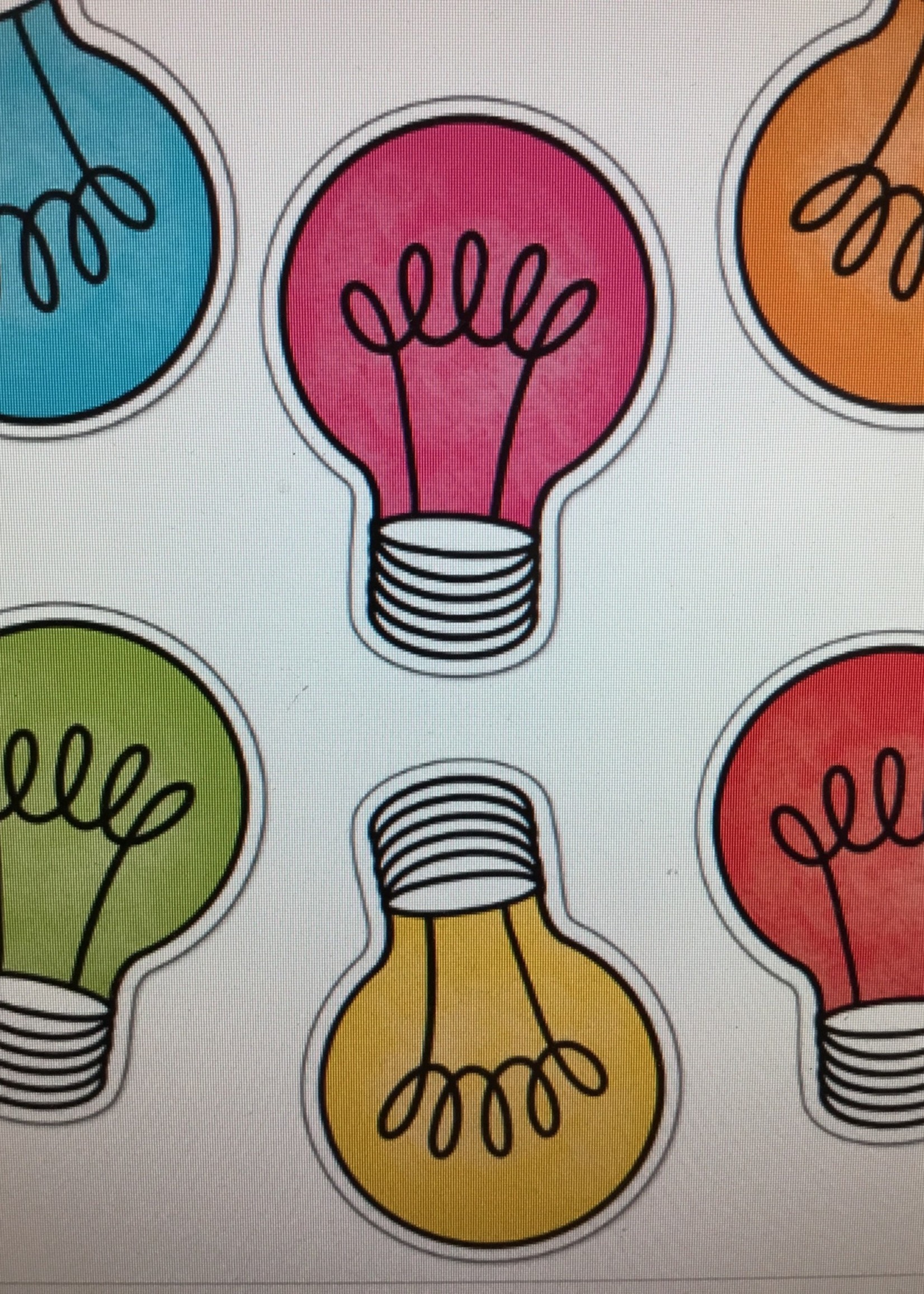 Schoolgirl Style Lightbulb Moments Lightbulb Cutouts 36pc