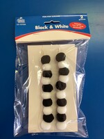 Black & White Pom Pom Garland (2) 12'