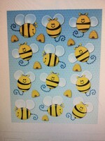 Bees Shape Stickers 72pc