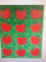 Apple Shape Stickers 72pc