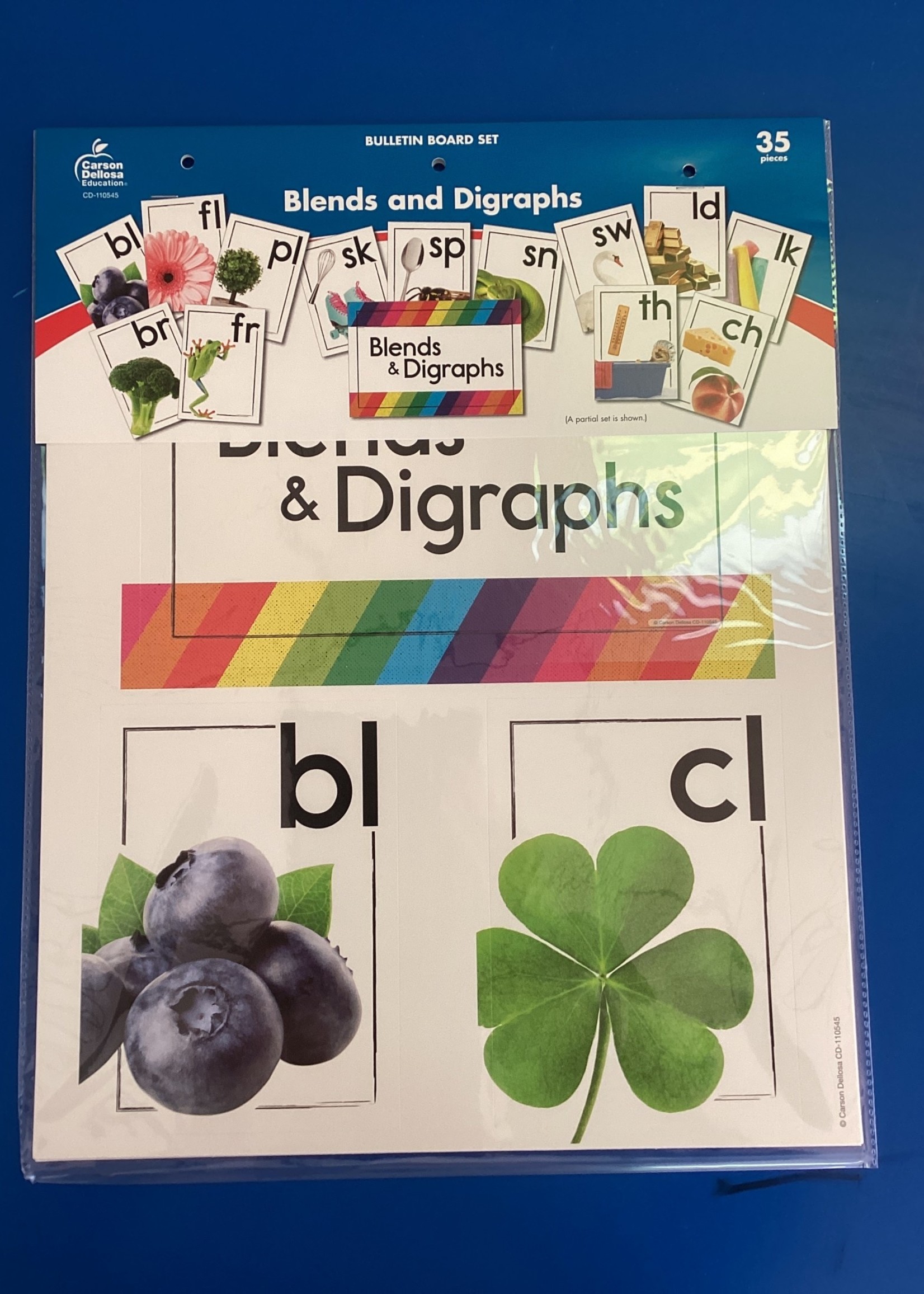Blends and Digraphs Bulletin Board Set Grade K-2 35pc