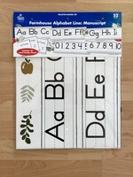 Farmhouse Alphabet Line: Manuscript Bulletin Board Set Grade PK-2