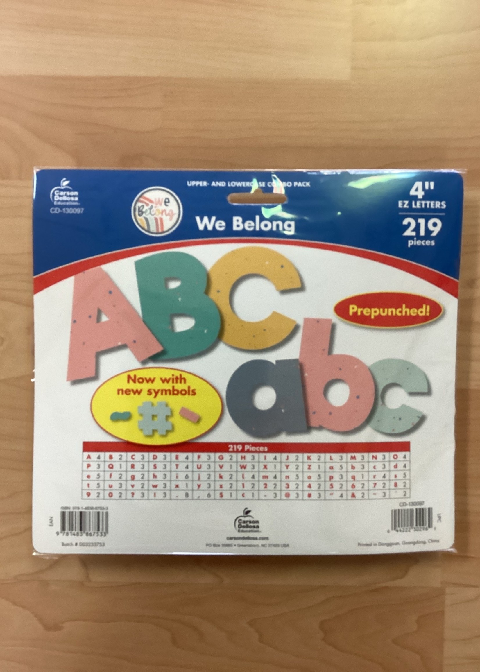 We Belong Combo Pack Bulletin Board Letters 219pc