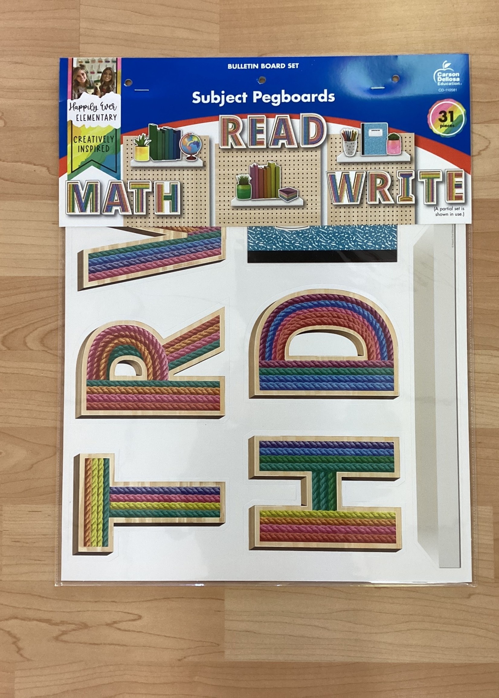 Creatively Inspired Subject Pegboards Bulletin Board