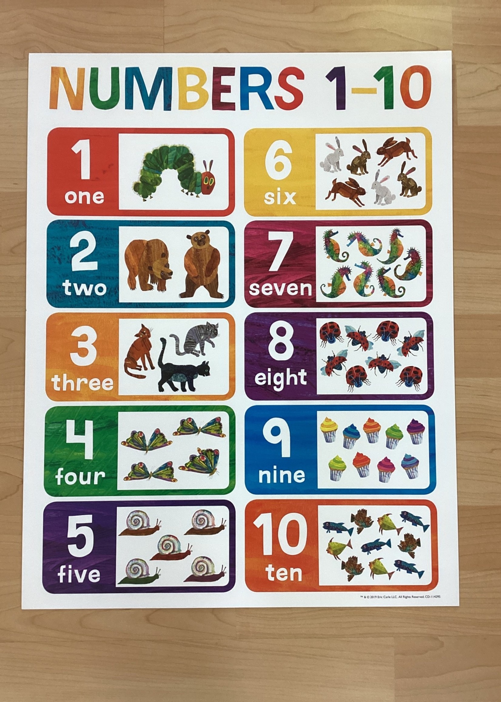 Eric Carle Numbers 1-10 Chart