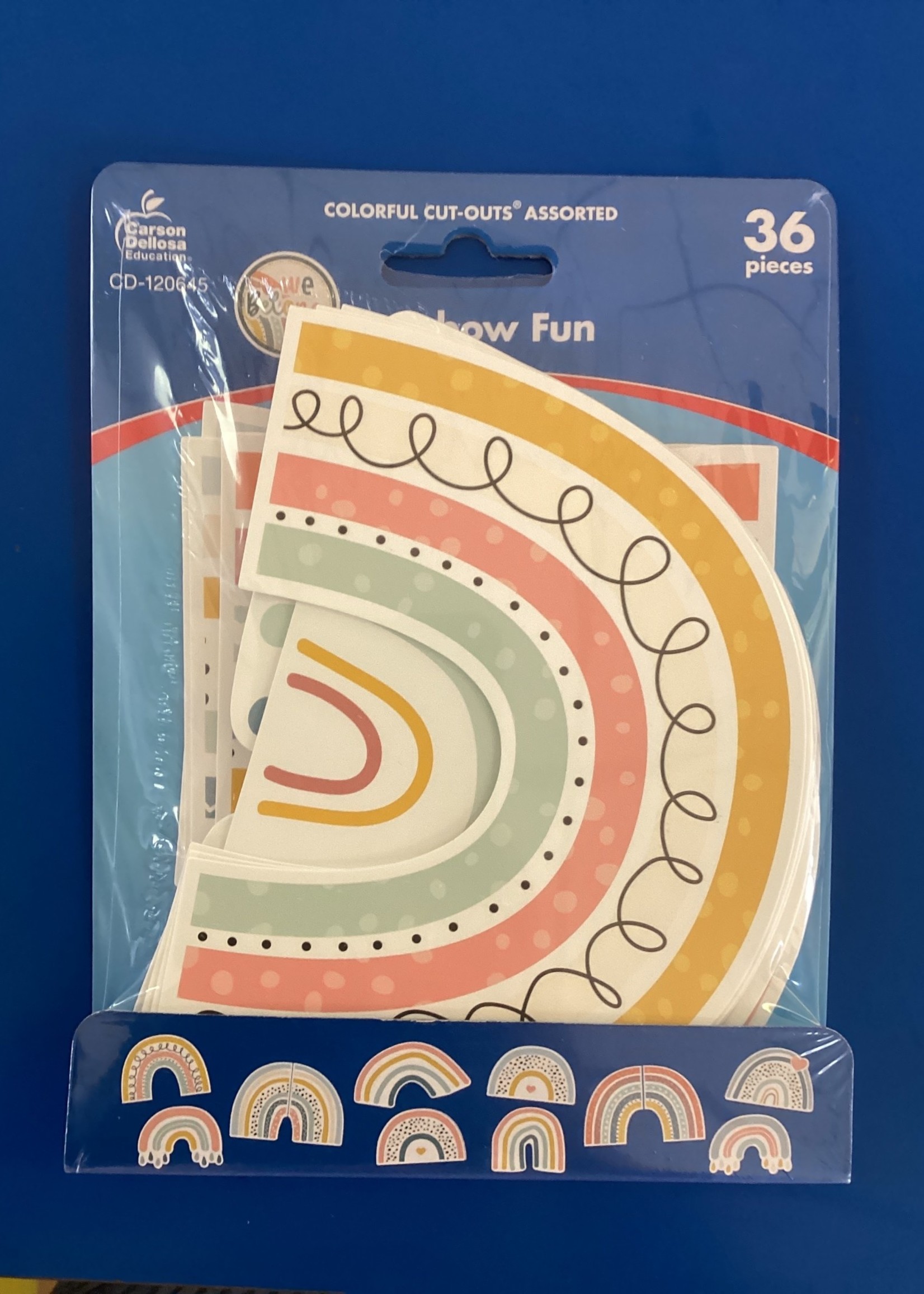 We Belong Rainbow Fun Cutouts 36pk