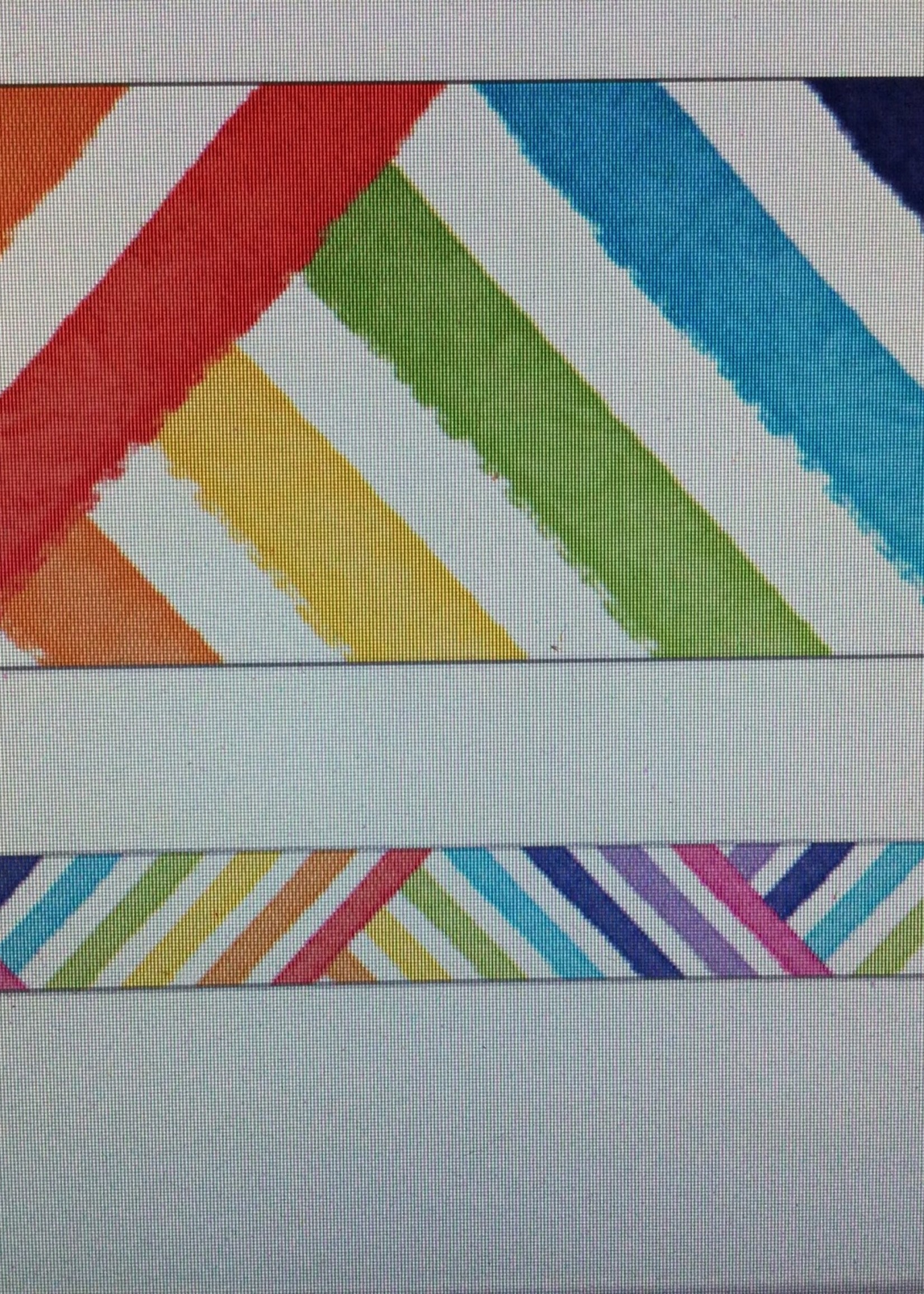 Schoolgirl Style Lightbulb Moments Crisscross Rainbow Border 36'