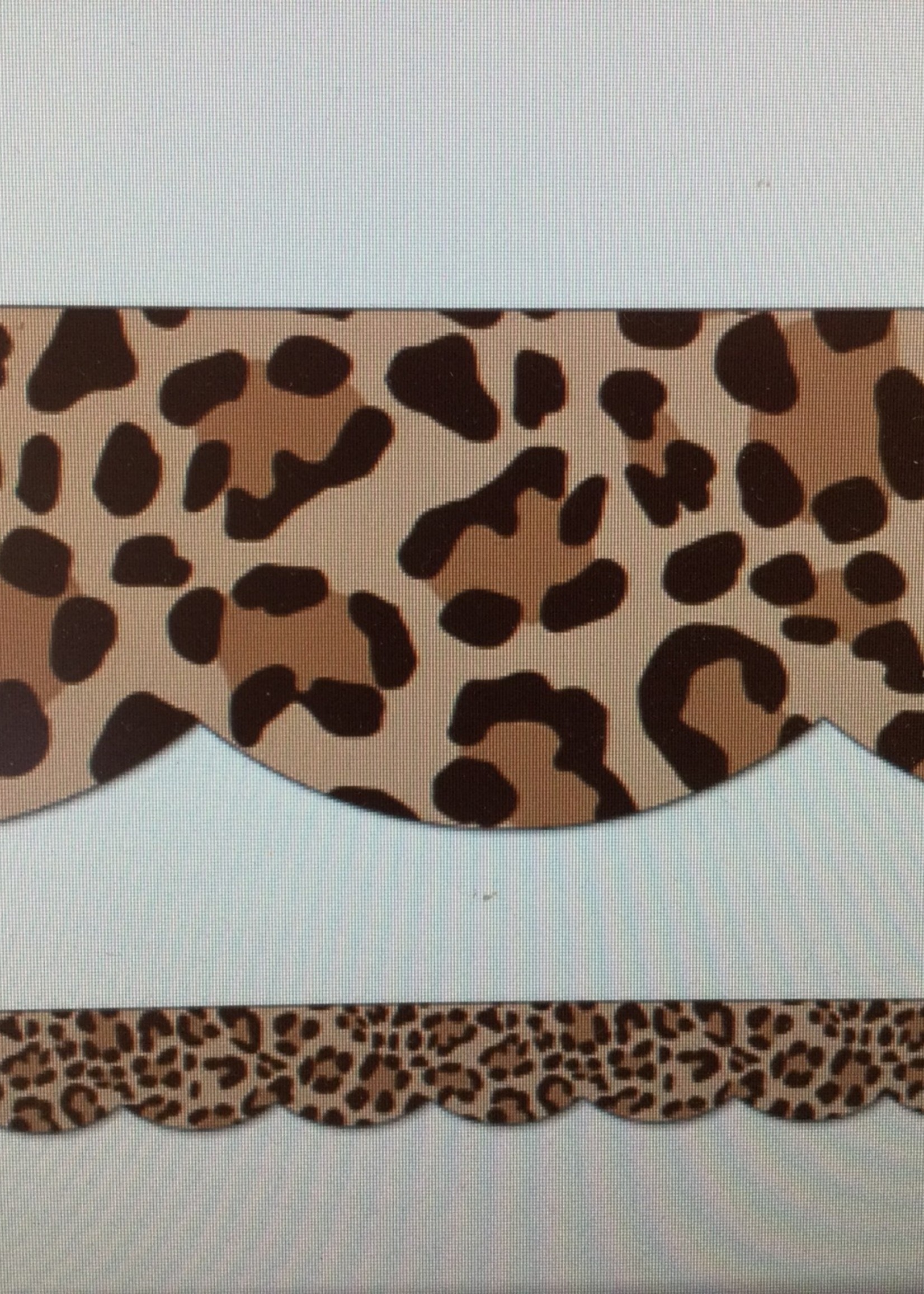 Schoolgirl Style Simply Safari Leopard Scalloped Border