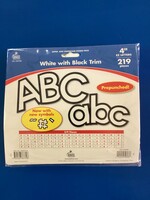 White with Black Trim 4" Letters 219pc
