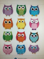 Colorful Owls Stickers (72)