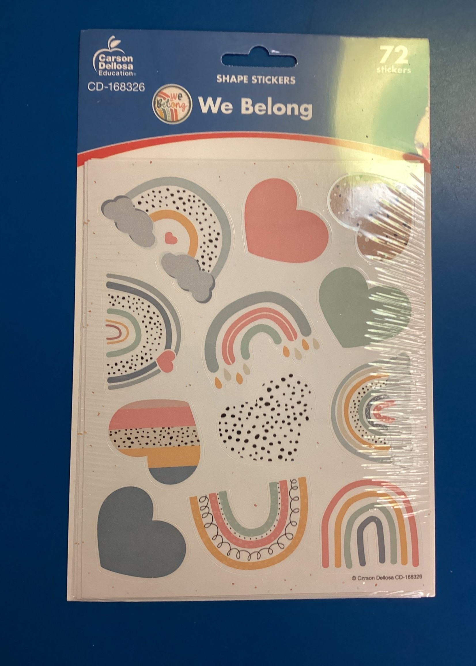 We Belong Shape Stickers 72pc
