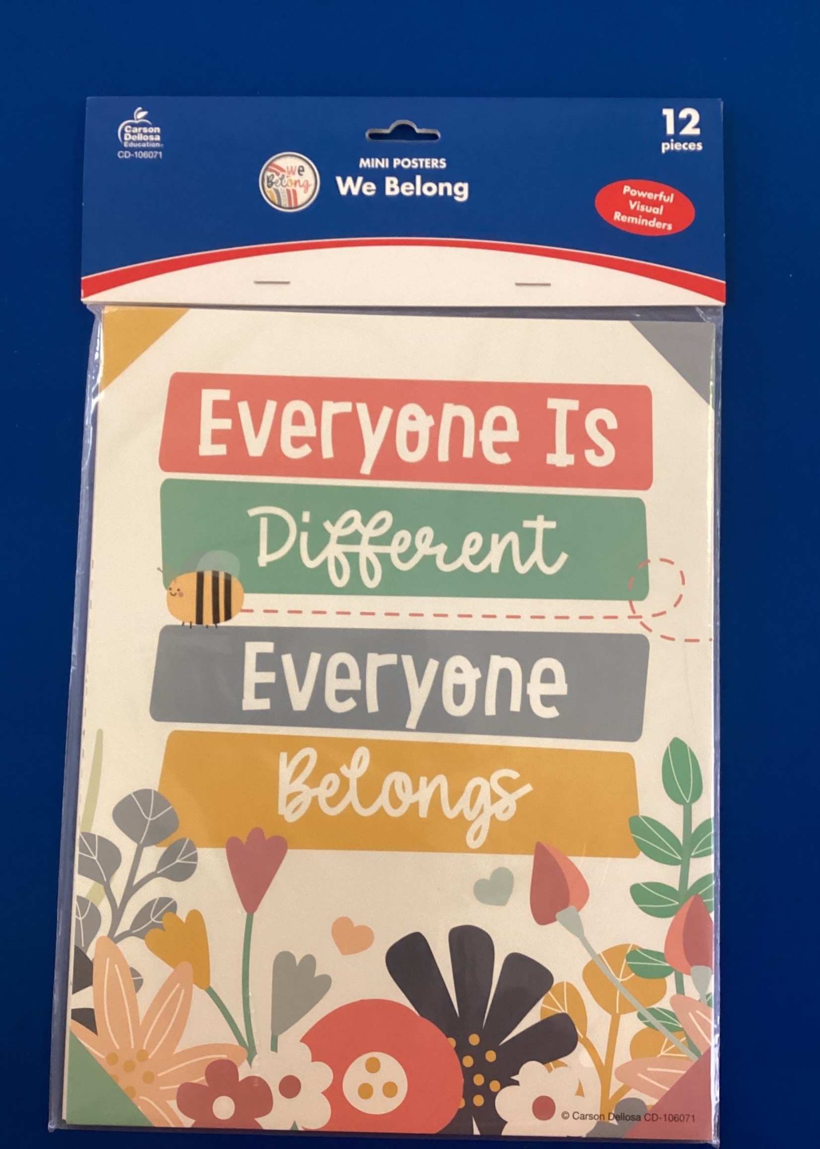We Belong Motivational Mini Posters 12pc