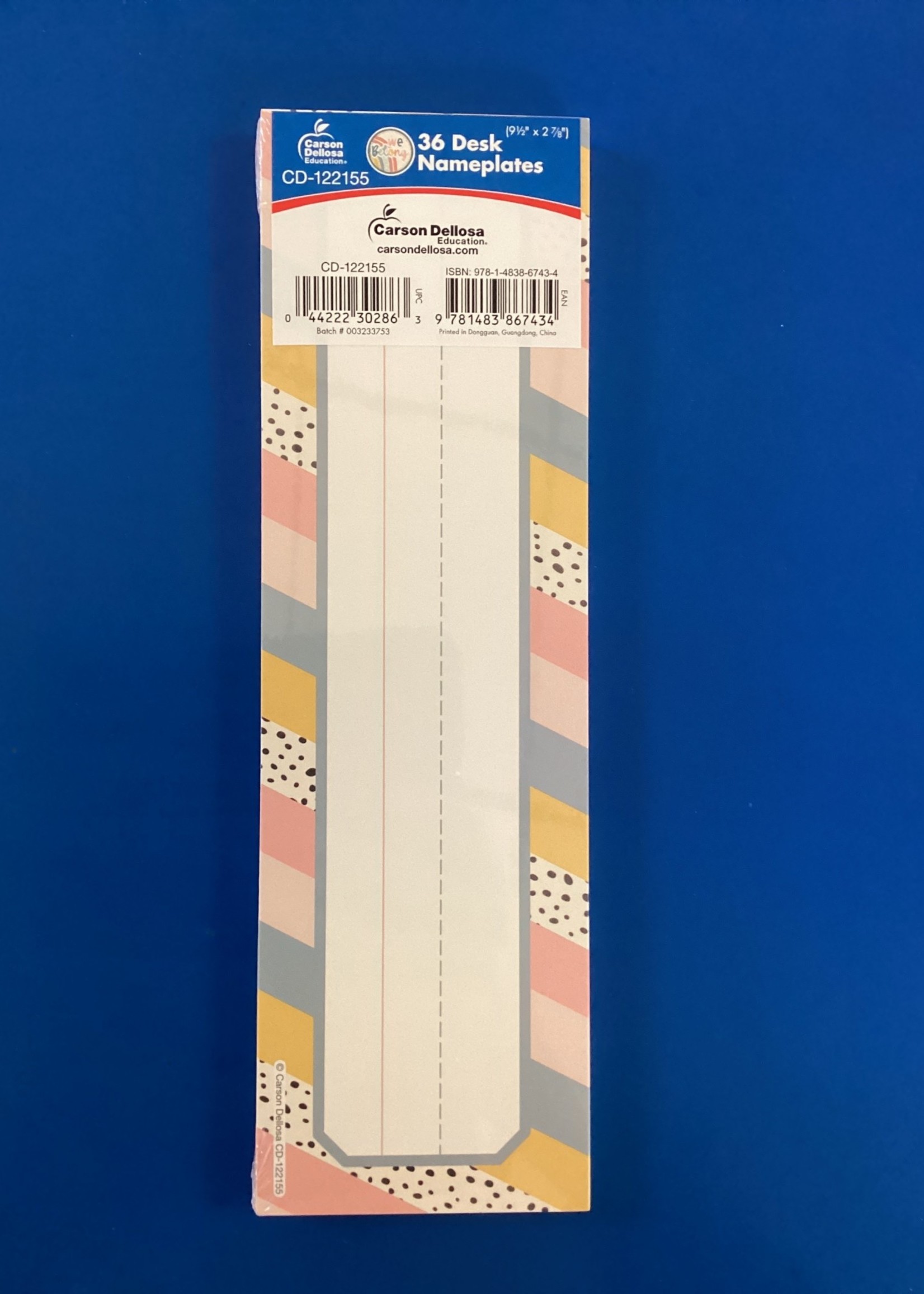 We Belong Nameplates 36pk