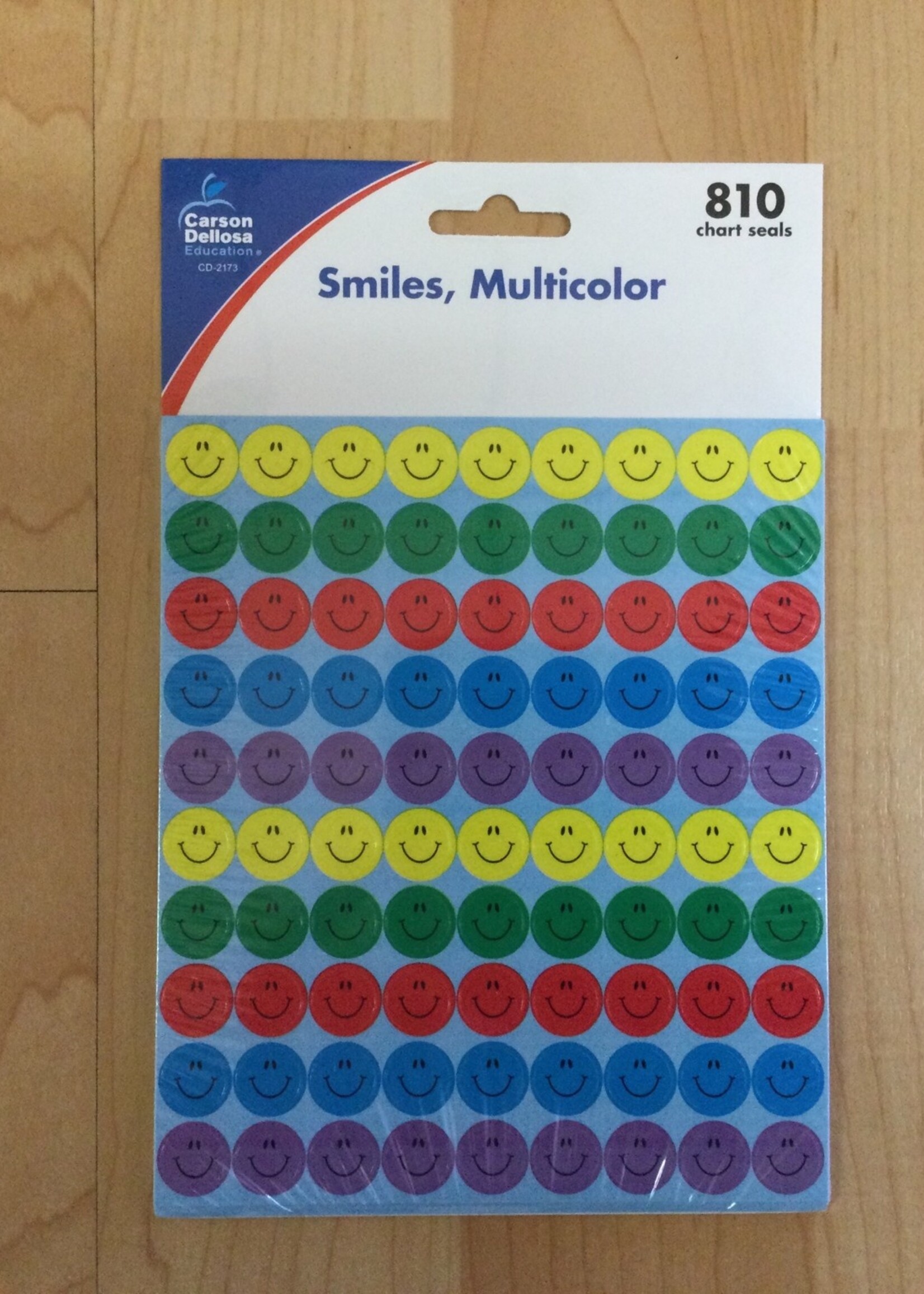 Multicolor Mini Smiley Face Stickers 810pc