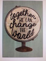 Travel the Map Together We Can Change the World Poster