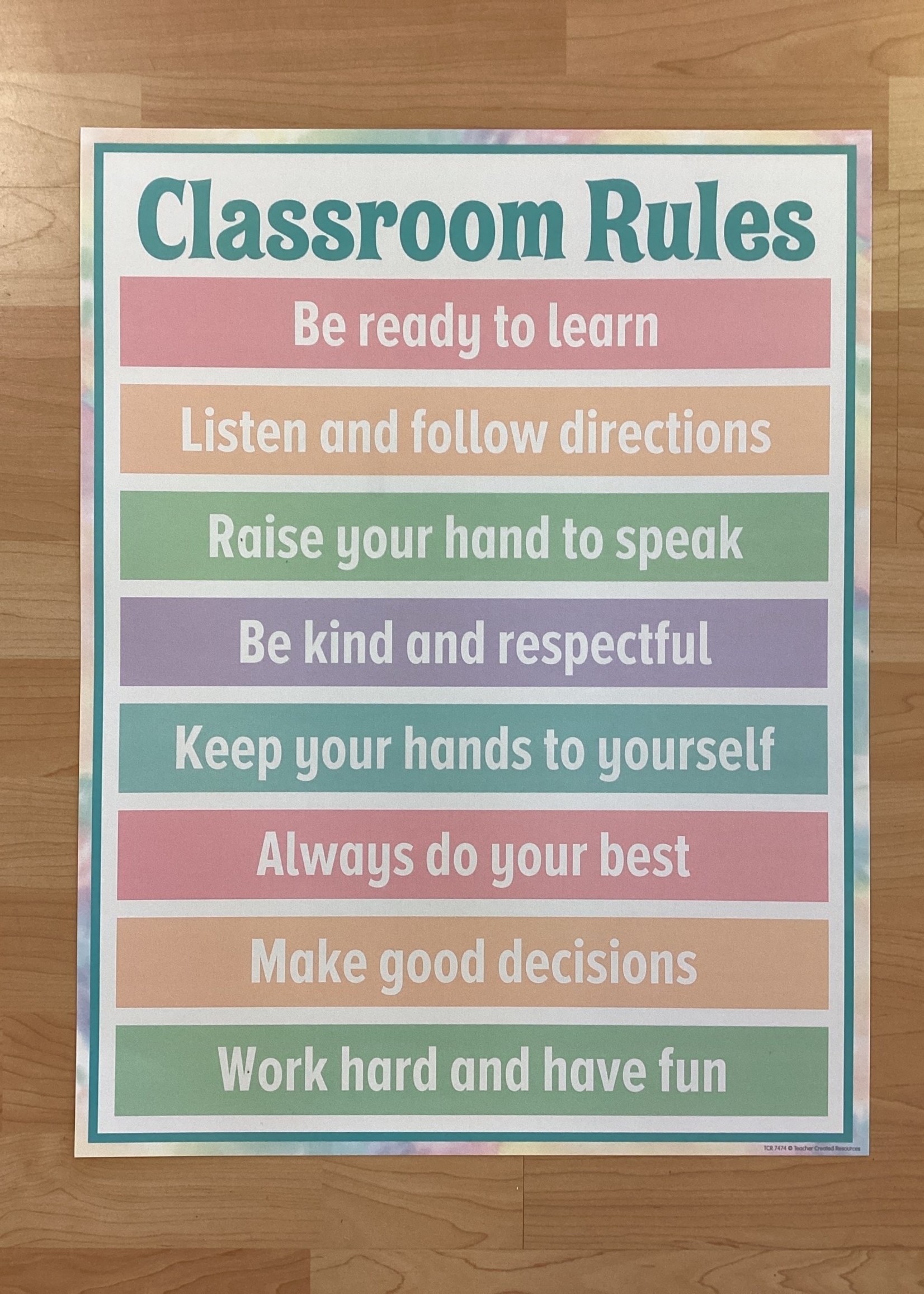 Pastel Pop Classroom Rules Chart