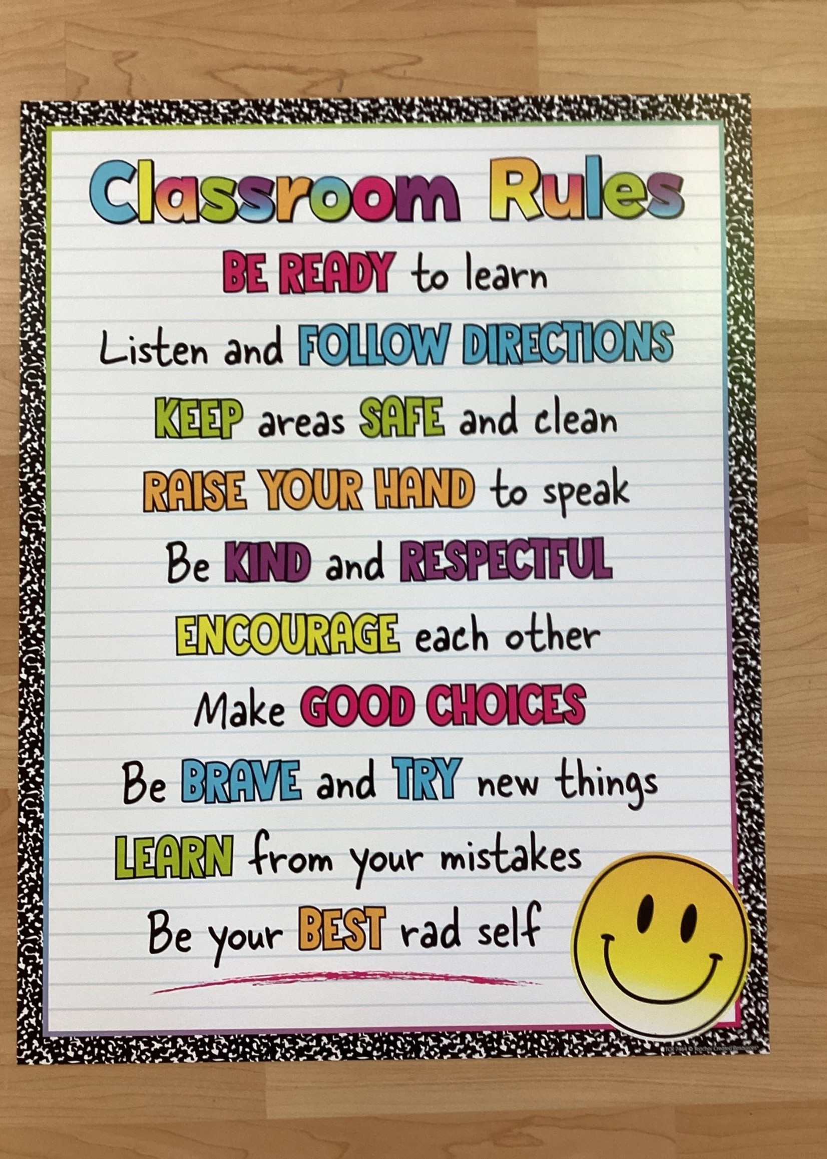 Brights 4Ever Classroom Rules Chart