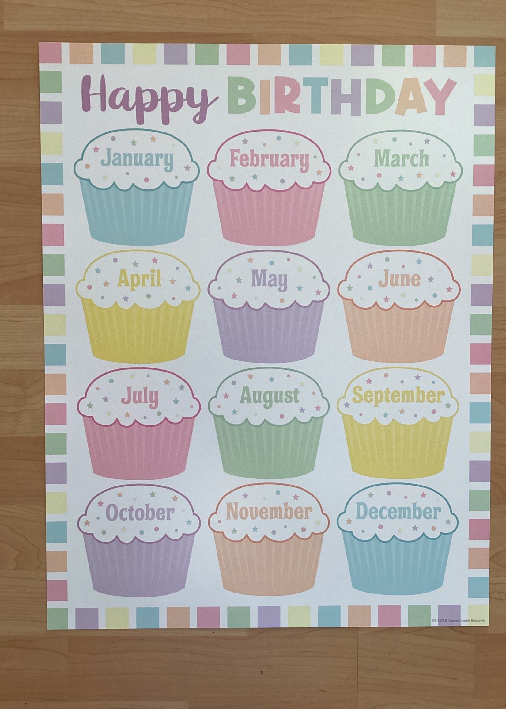 Pastel Pop Birthday Chart