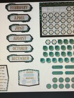 Eucalyptus Calendar Bulletin Board  Set
