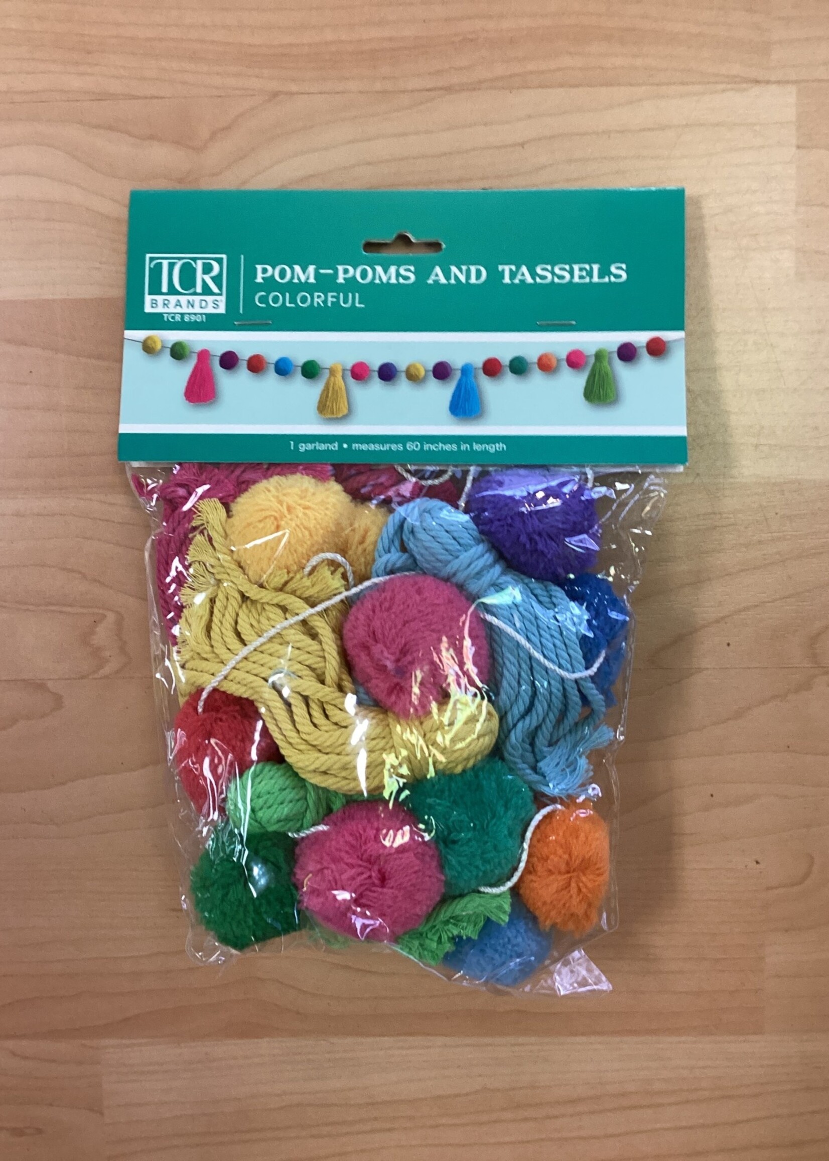 Colorful Poms & Tassels 60"