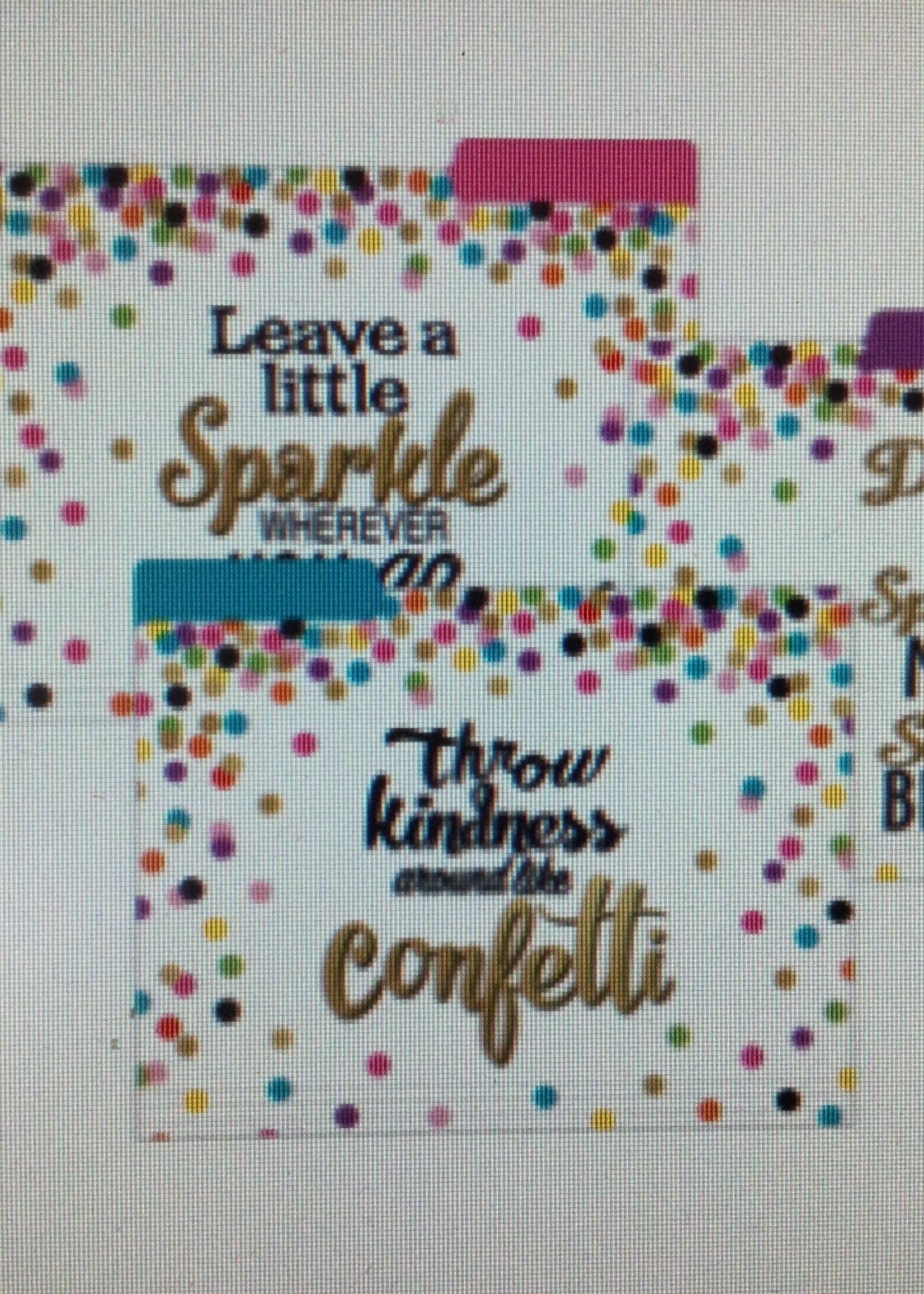 Confetti File Folders 12 pk
