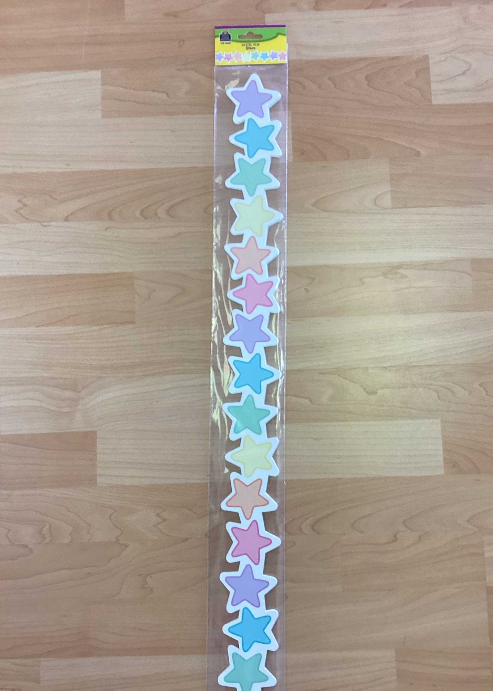 Pastel Pop Stars Die Cut Border 35'