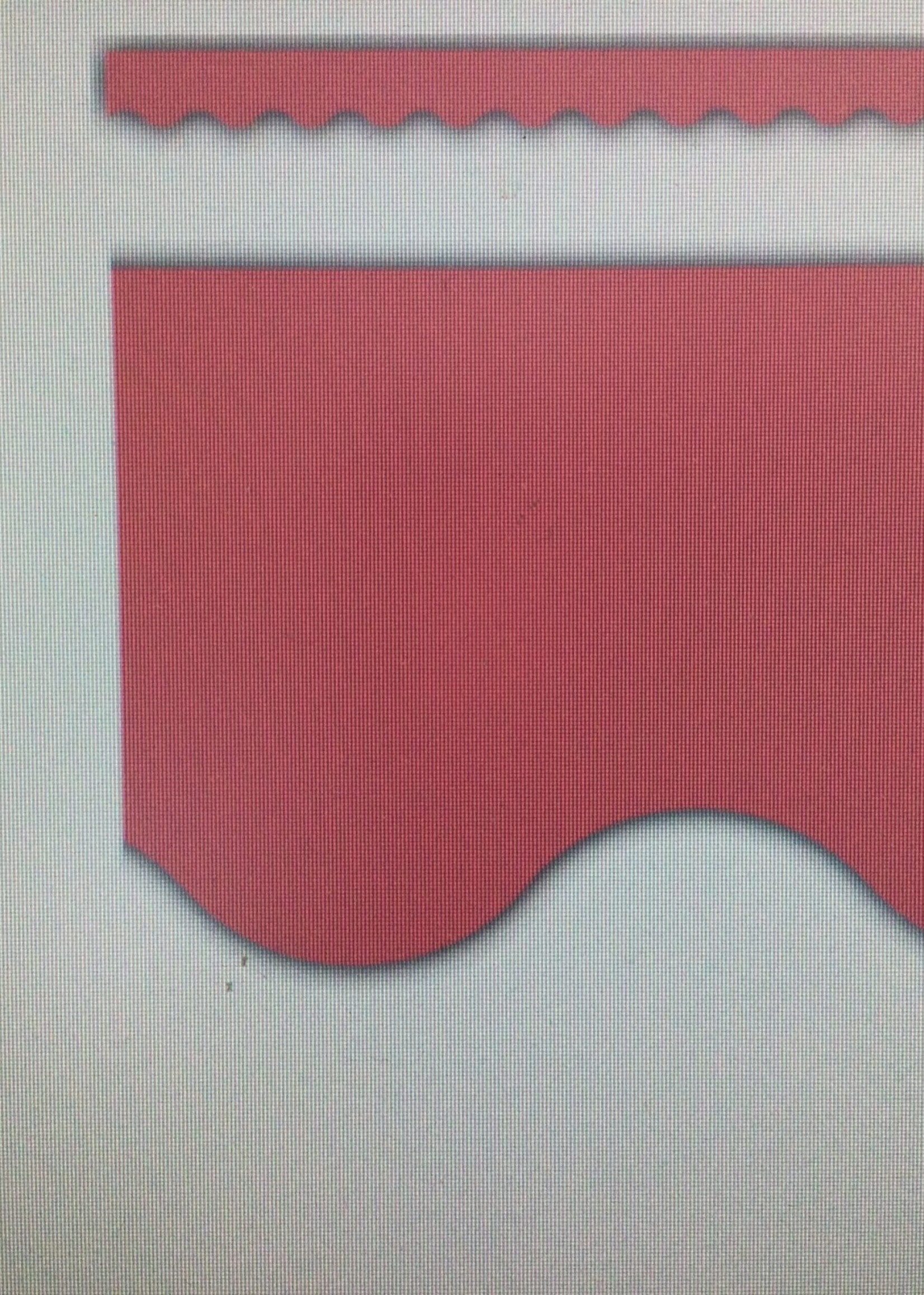 Rose Scalloped Border Light Pink Scalloped Border 35'