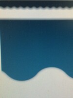 Slate Blue Scalloped Border 34'