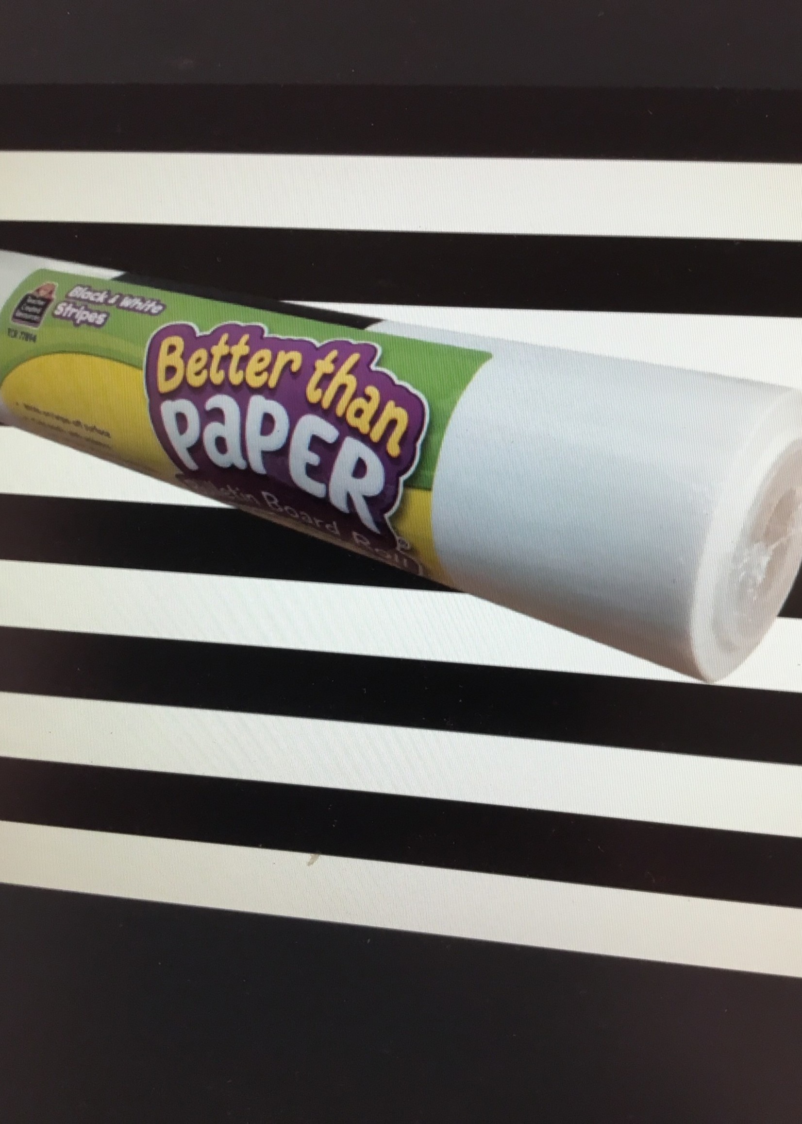 Black & White Striped Better Than Paper 4'x12'