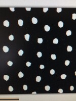 White Painted Dots on Black Border