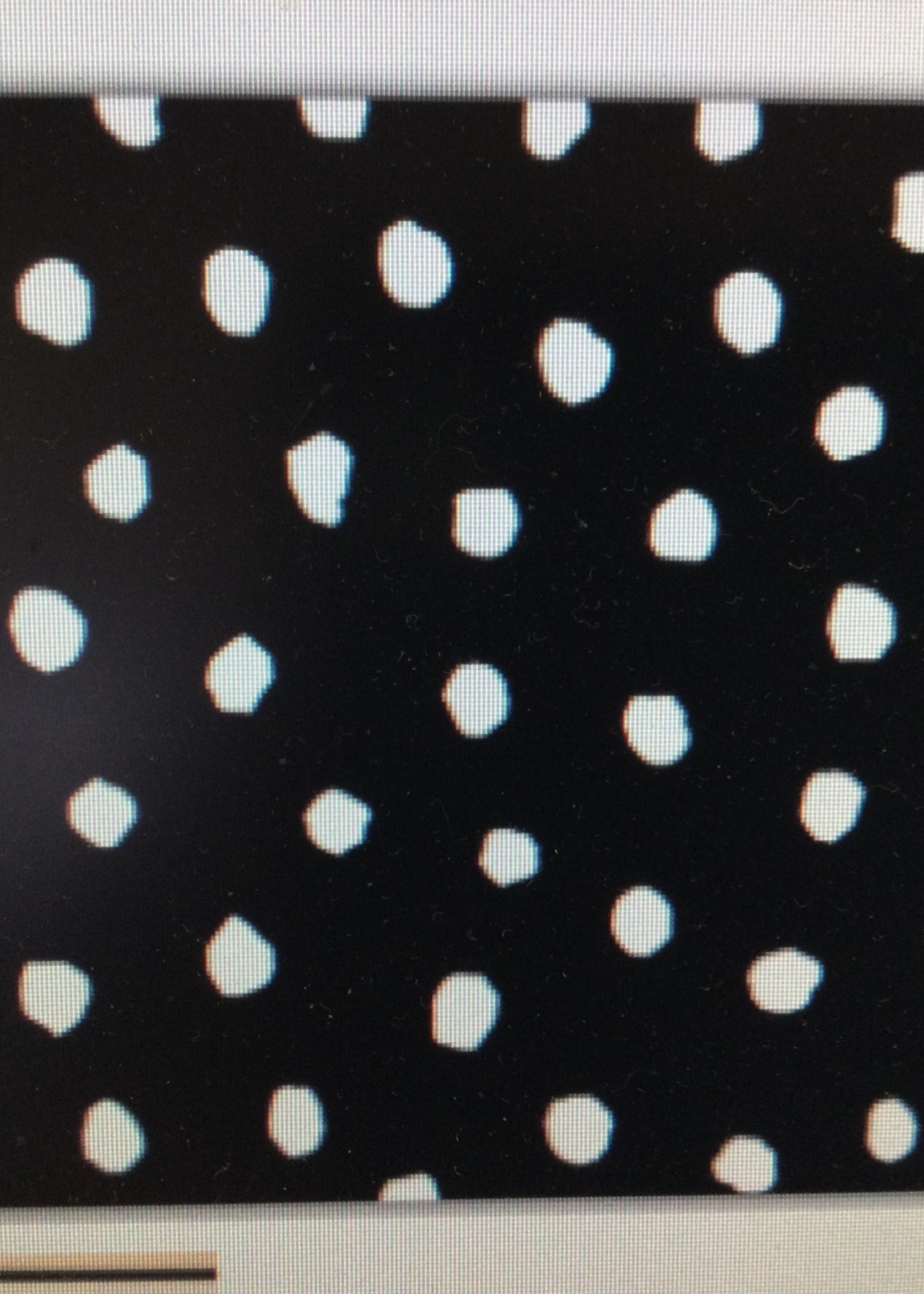 White Painted Dots on Black Border 35'