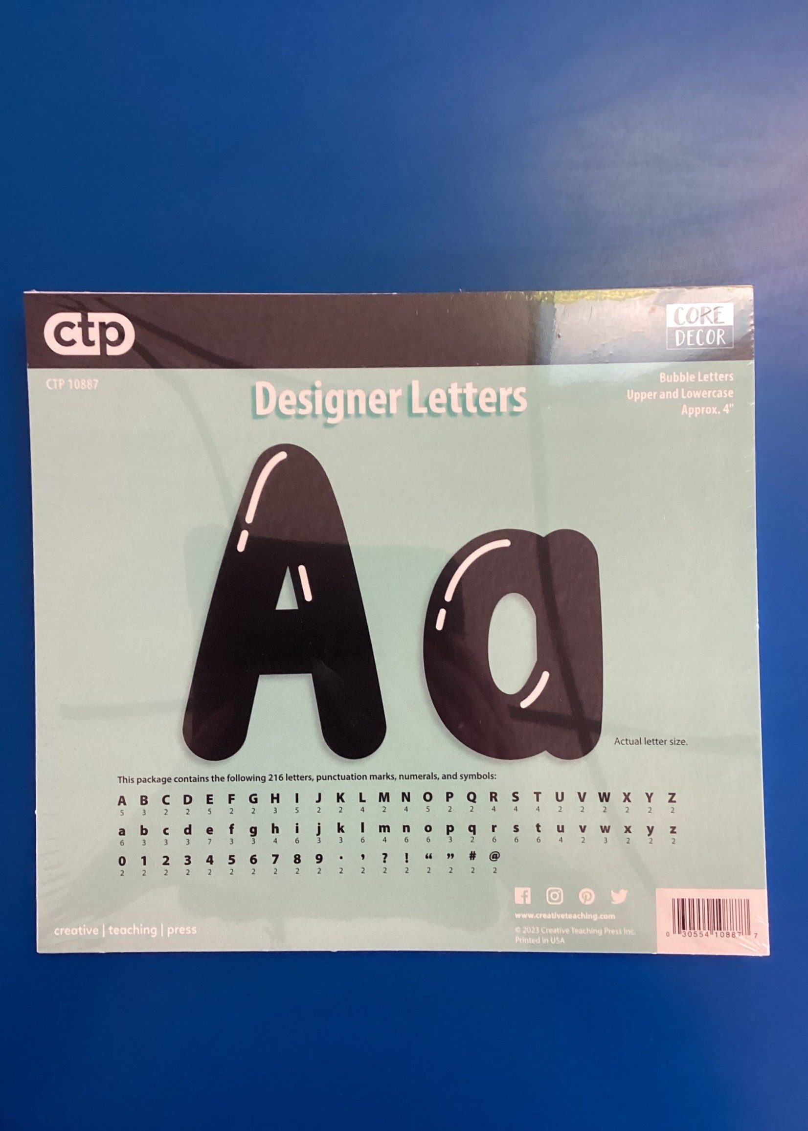 4" Bubble Letters 216pc