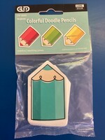 Colorful Doodle Pencils Mini Cutouts 36pk