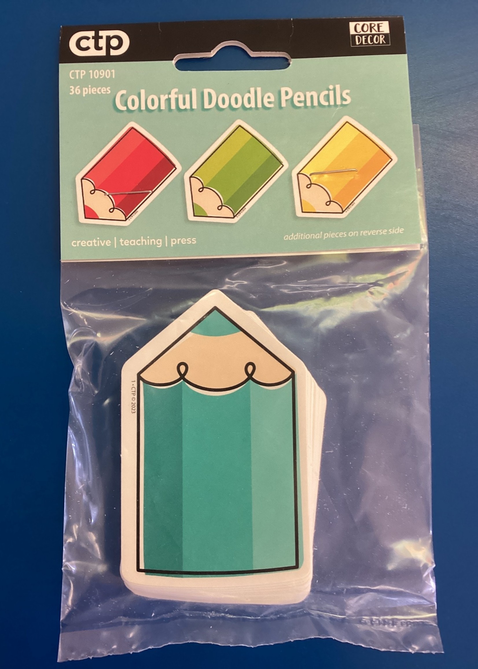 Colorful Doodle Pencils Mini Cutouts 36pk