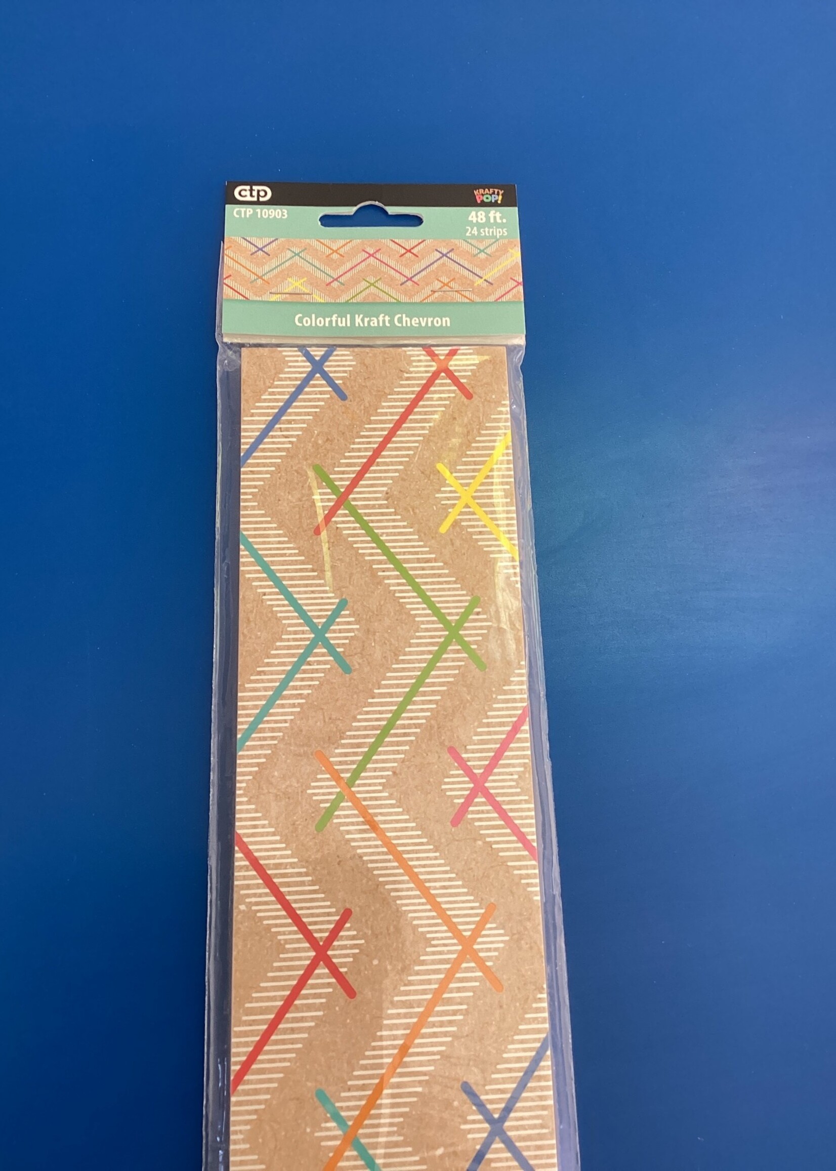 Colorful Kraft Chevron EZ Border 48'