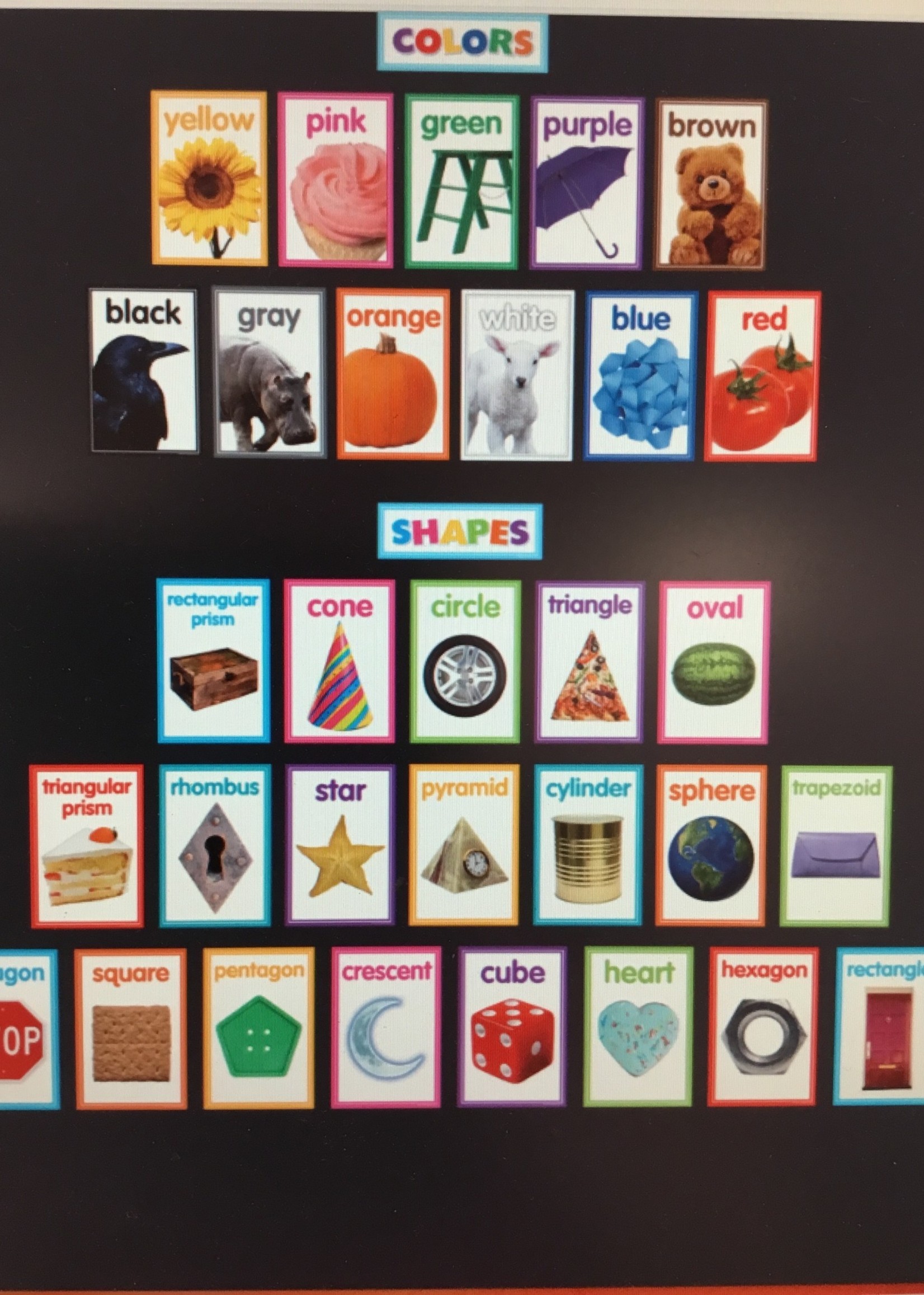Shapes & Colors Cards Bulletin Board Set