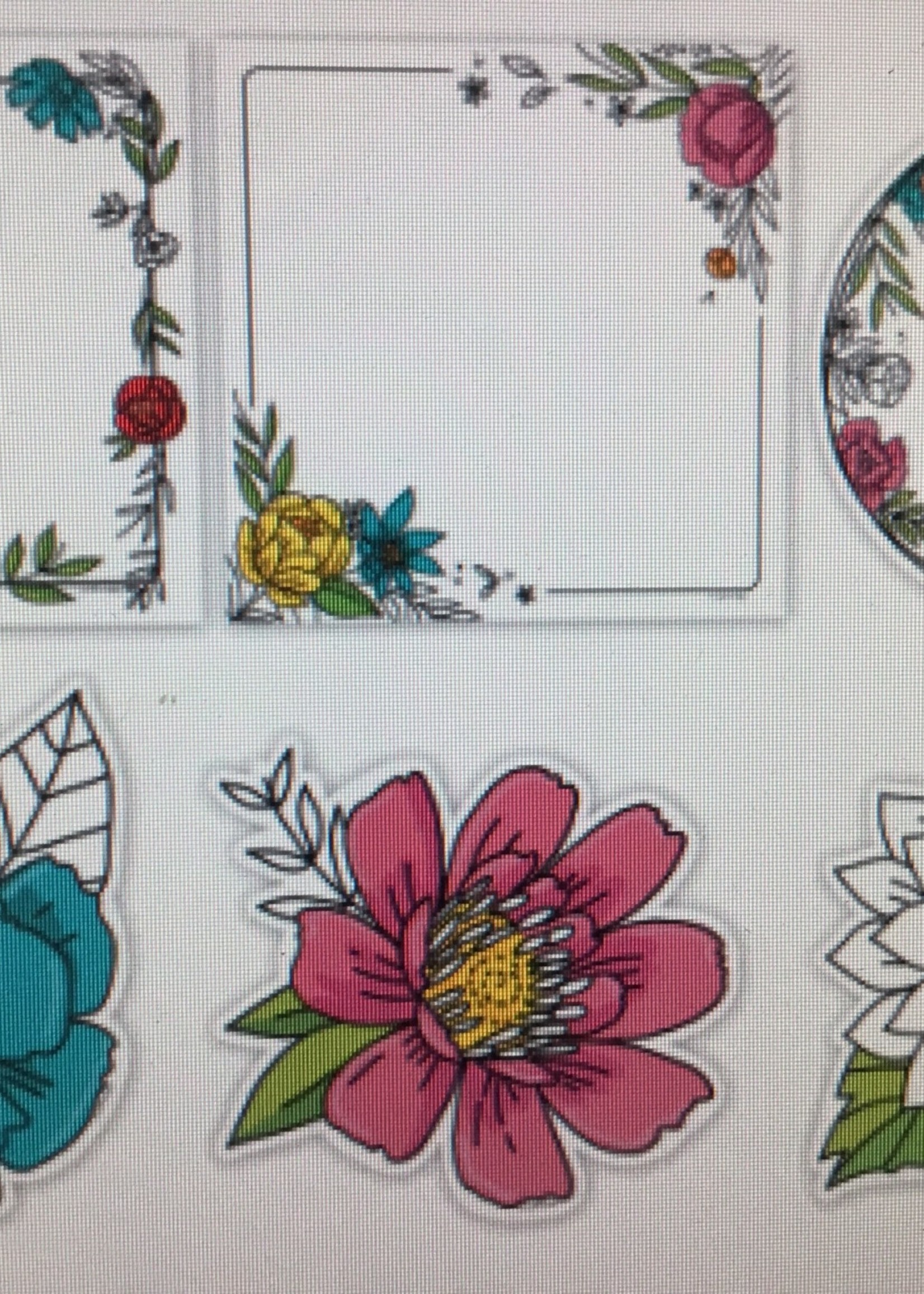 Doodly Blooms Cutouts 36pc